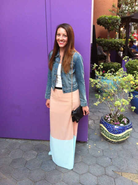 maxi skirt with jacket